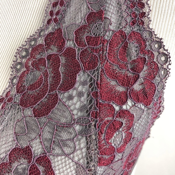 Youmita Floral Lace Crossback Overlayed Bralette - Picture 5 of 6